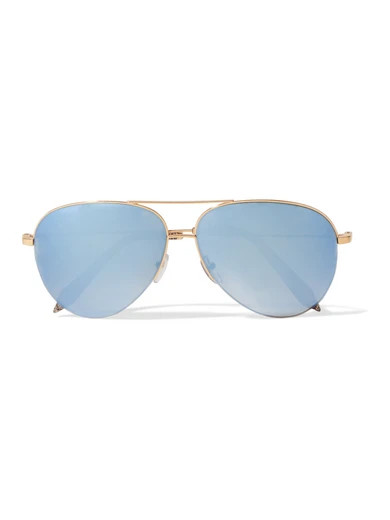 Victoria Beckham - Aviator-style Gold-tone Mirrored Sunglasses - one size | NET-A-PORTER (UK & EU)