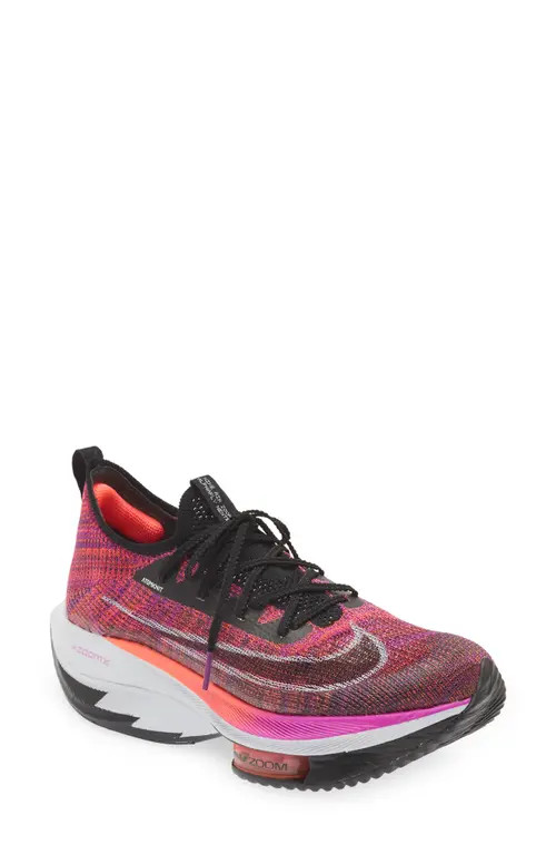 Nike Air Zoom Alphafly NEXT% Running Shoe in Hyper Volt/Black/Crimson at Nordstrom, Size 8 | Nordstrom