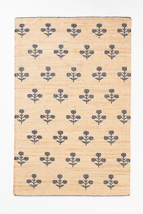 Flatwoven Erin Gates Floral Jute Rug | Anthropologie (US)