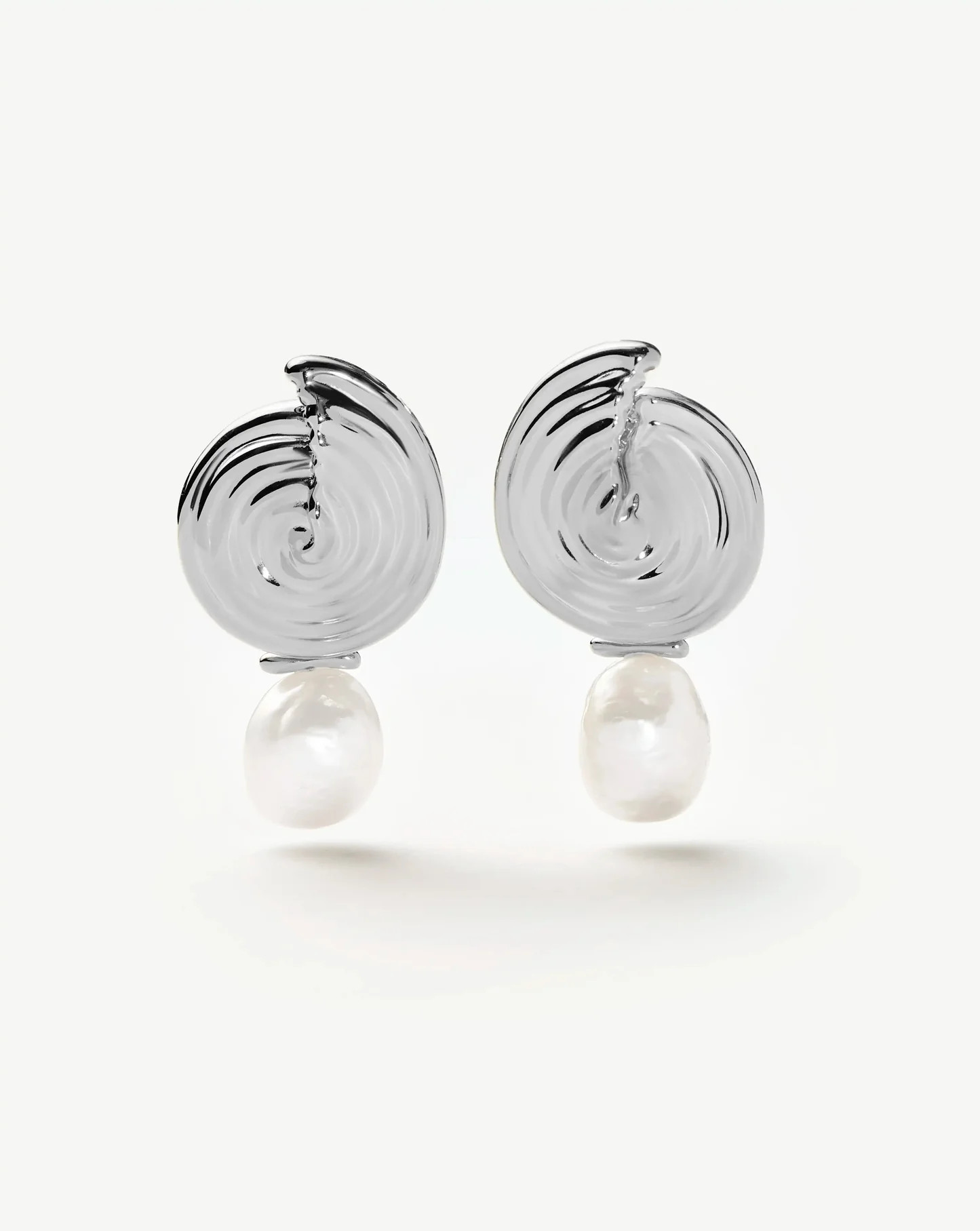 Spiral Detachable Pearl Drop Earrings | Gold | Missoma UK | Missoma UK