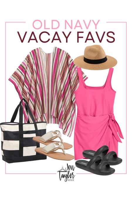 Old navy favorite finds for vacation outfits! Perfect for beach day, resort wear, or hanging by the pool outfit ideas! Plus size options available! 

#LTKswim #LTKplussize #LTKSeasonal