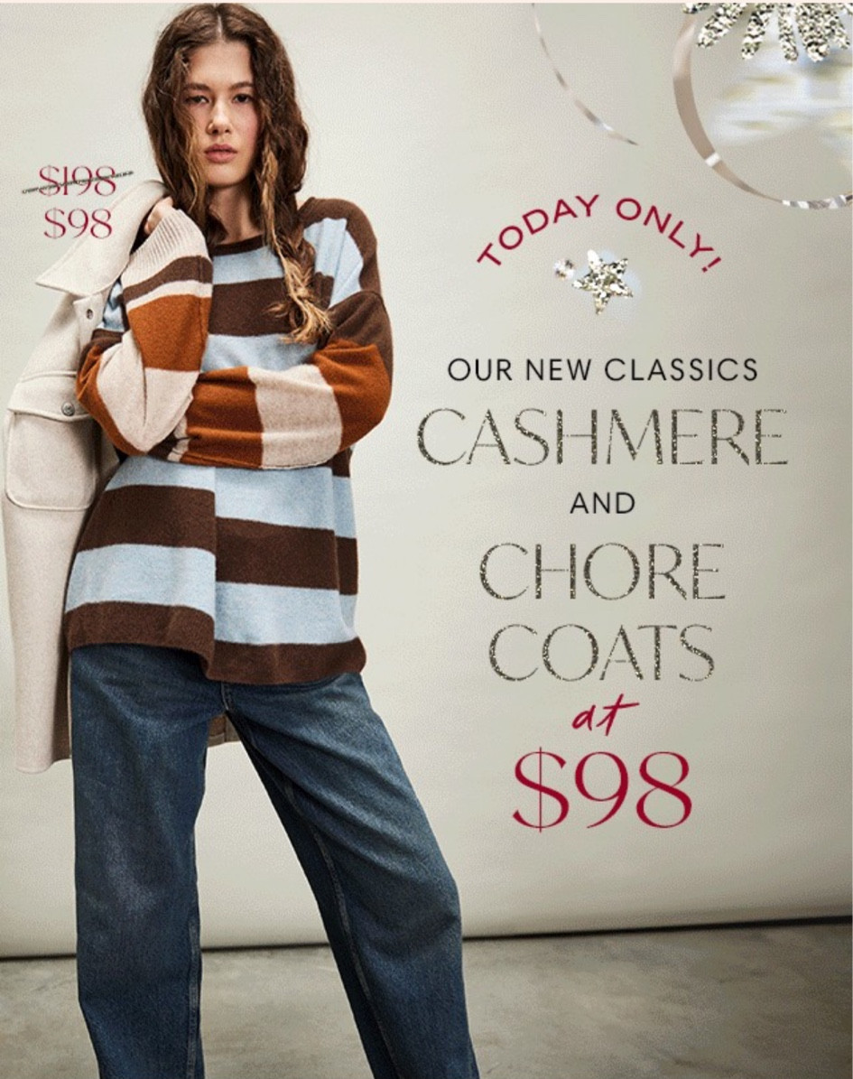 Today only! $98 cashmere at Free People

#LTKCyberWeek #LTKHoliday #LTKSaleAlert