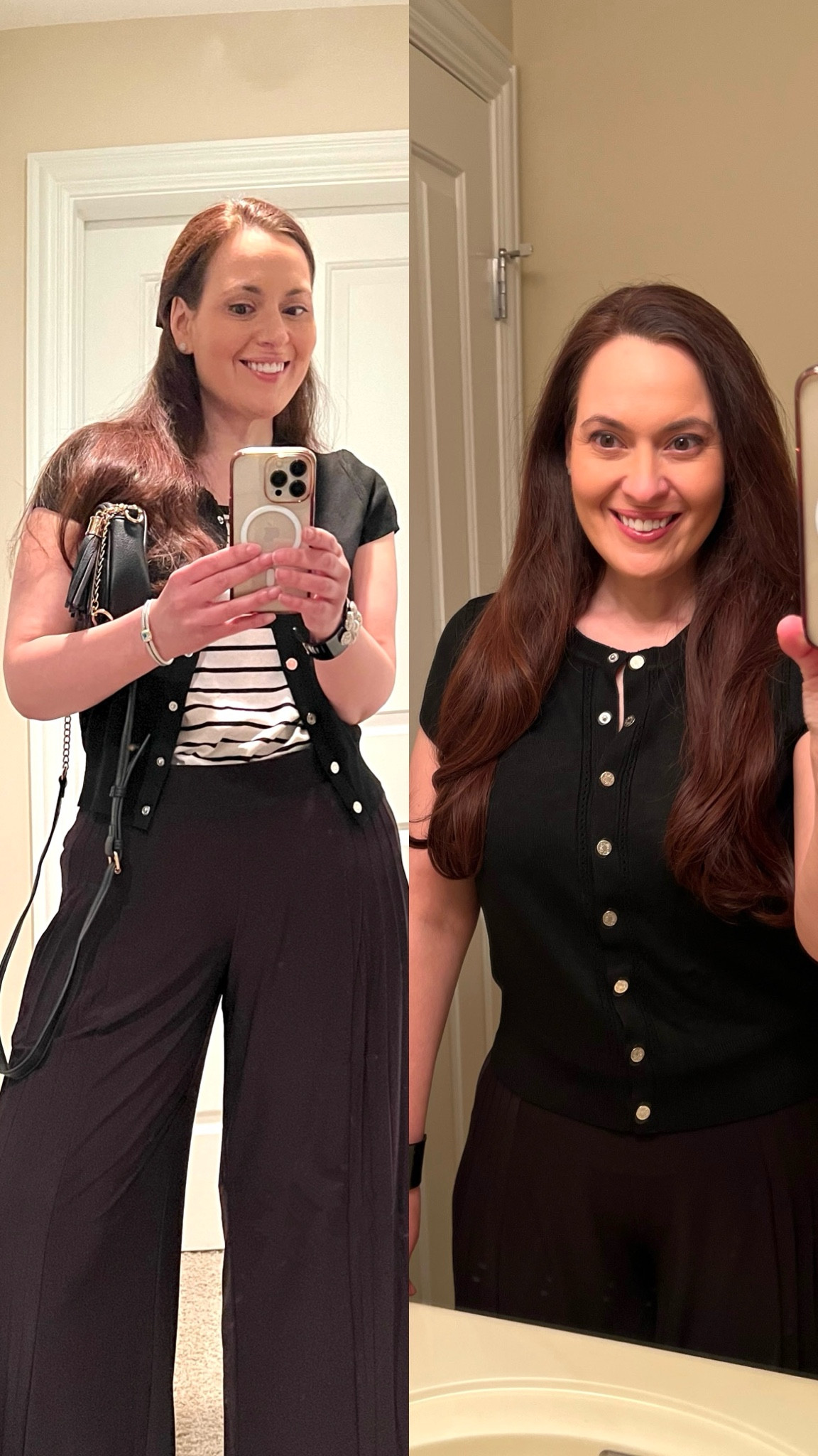 End Of Summer / Pre—Fall outfit   Wear this short sleeve snap front cardigan as a top or a over a tee shirt or tank  It’s the perfect weight light sweater  to throw over your shoulders this time of year. 

#LTKOver40 #LTKStyleTip