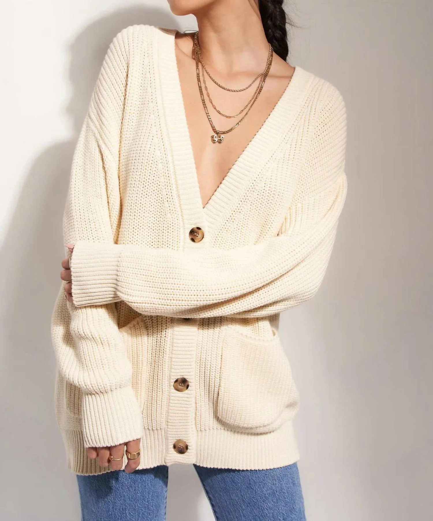 The Cardigan In Creme | Shop Simon