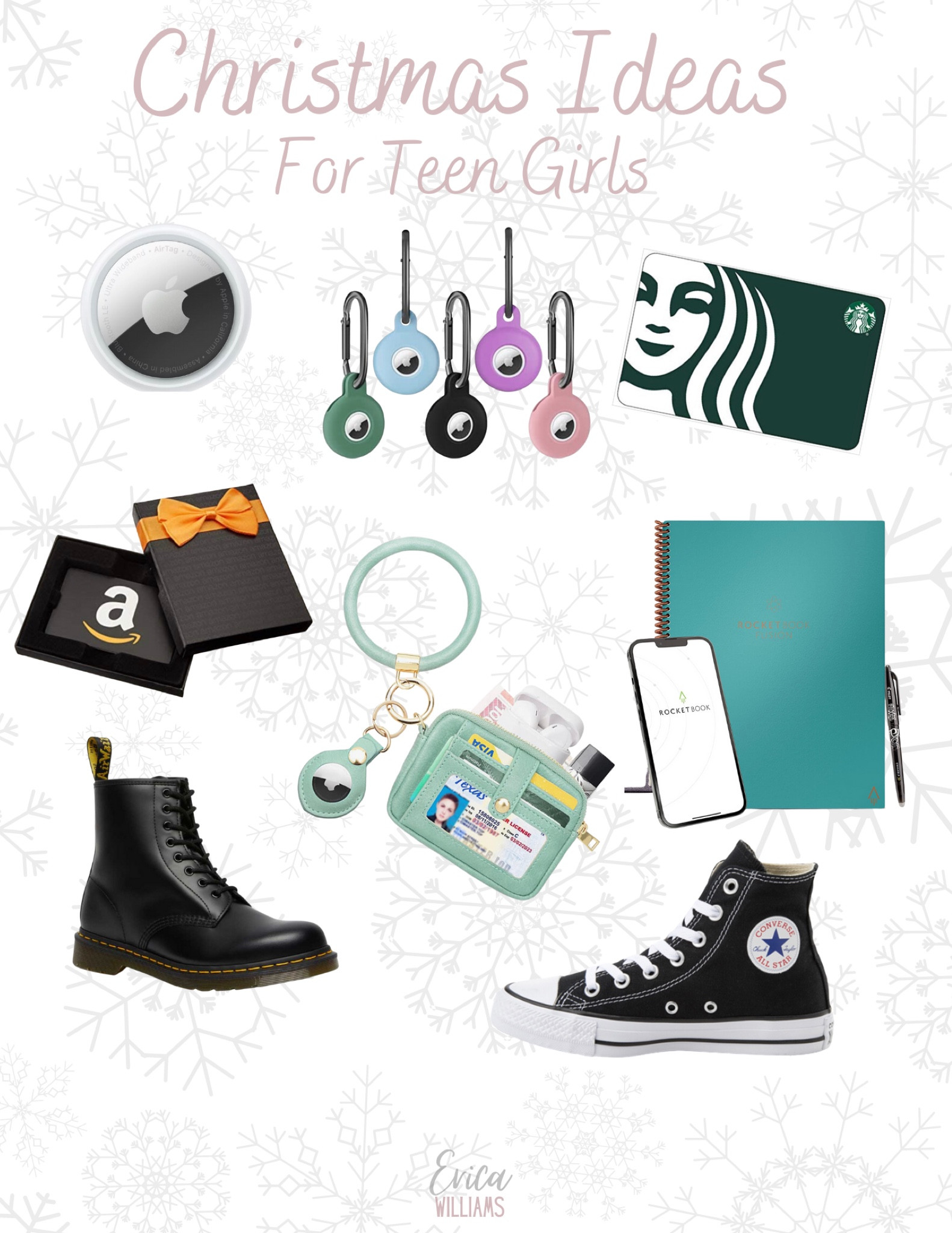 Christmas gift guide for teen girls. Shoes. Apple air tag. Gift cards. Doc Martens. Converse. Rocket notebook. Wristlet  

#LTKshoecrush #LTKunder100 #LTKHoliday