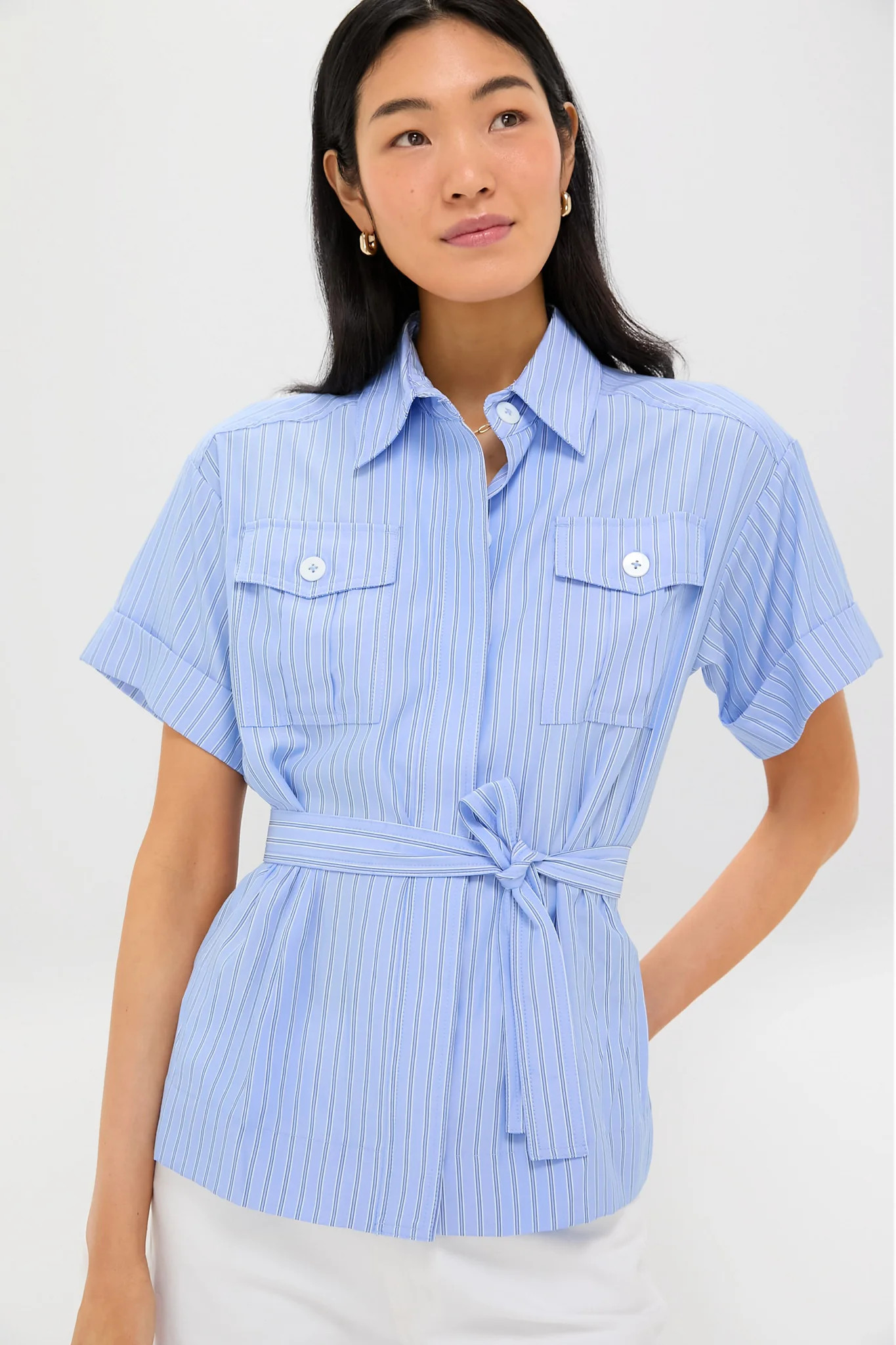 Cornflower Blue Stripe Ava Jacket | Tuckernuck (US)