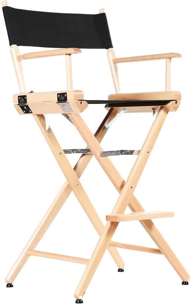 Filmcraft Professional Grade Studio Director's Chairs (30" Bar Height, Natural Finish, Black Nylo... | Amazon (US)