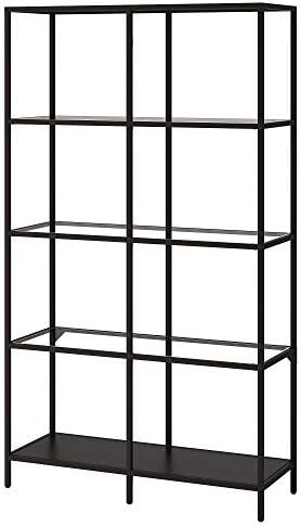 IKEA Vittsjö Shelf Unit, Black-Brown, Glass | Amazon (US)