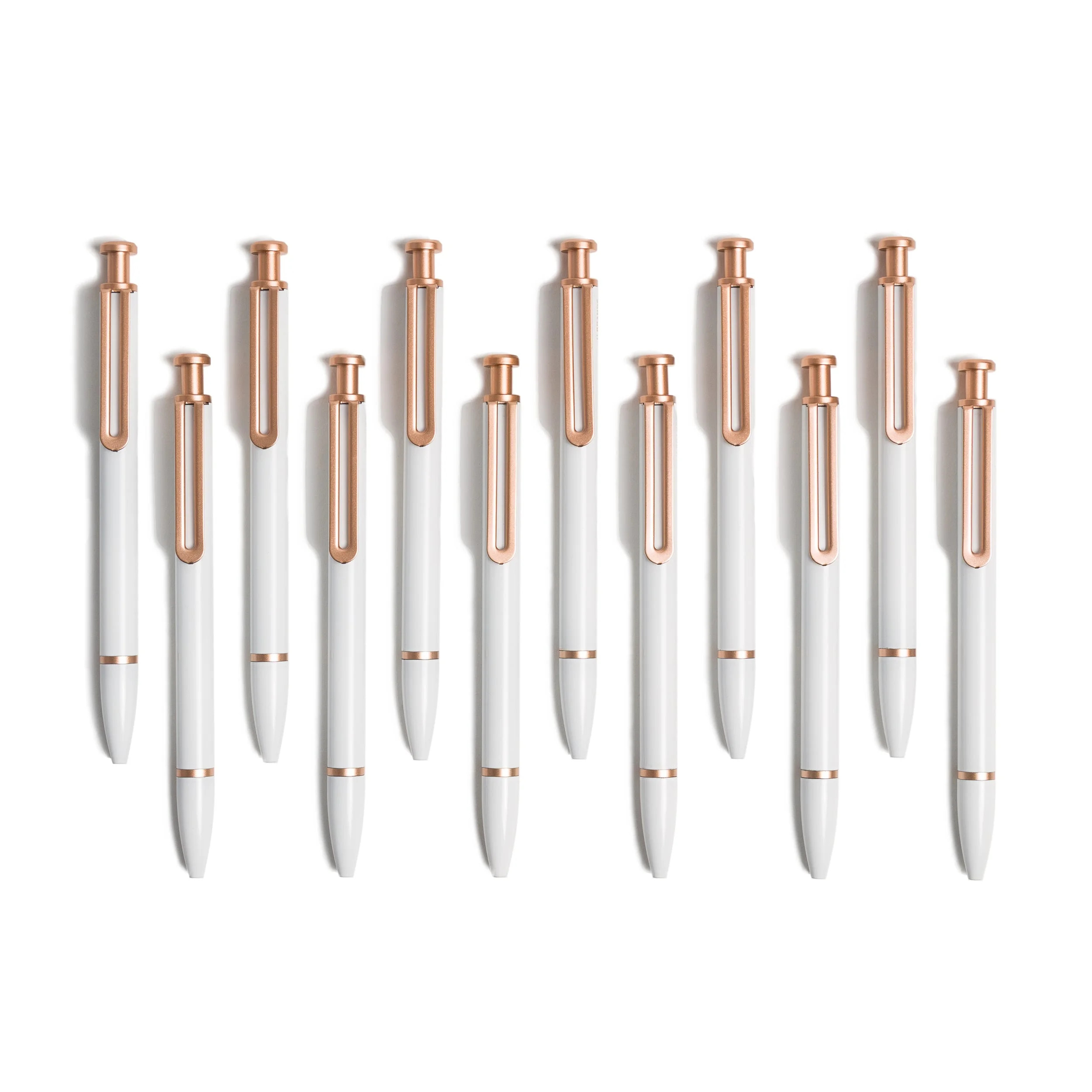 Monterey Ballpoint Pens - White & Rose Gold, Set of 12 | Walmart (US)