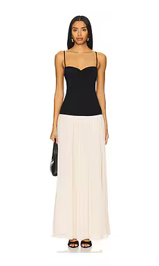 Lovers and Friends Rian Gown in Black & Cream from Revolve.com | Revolve Clothing (Global)