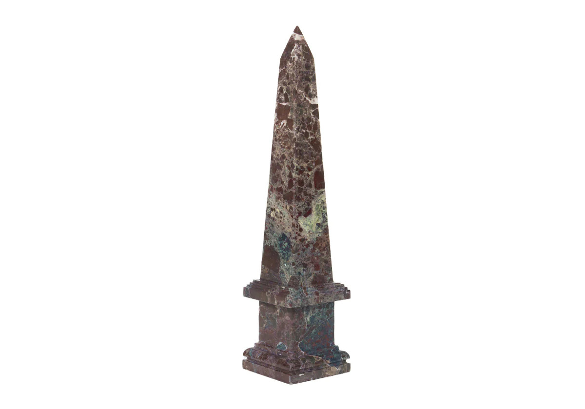 MARBLE OBELISK | Rosso Levanto | Alice Lane Home Collection