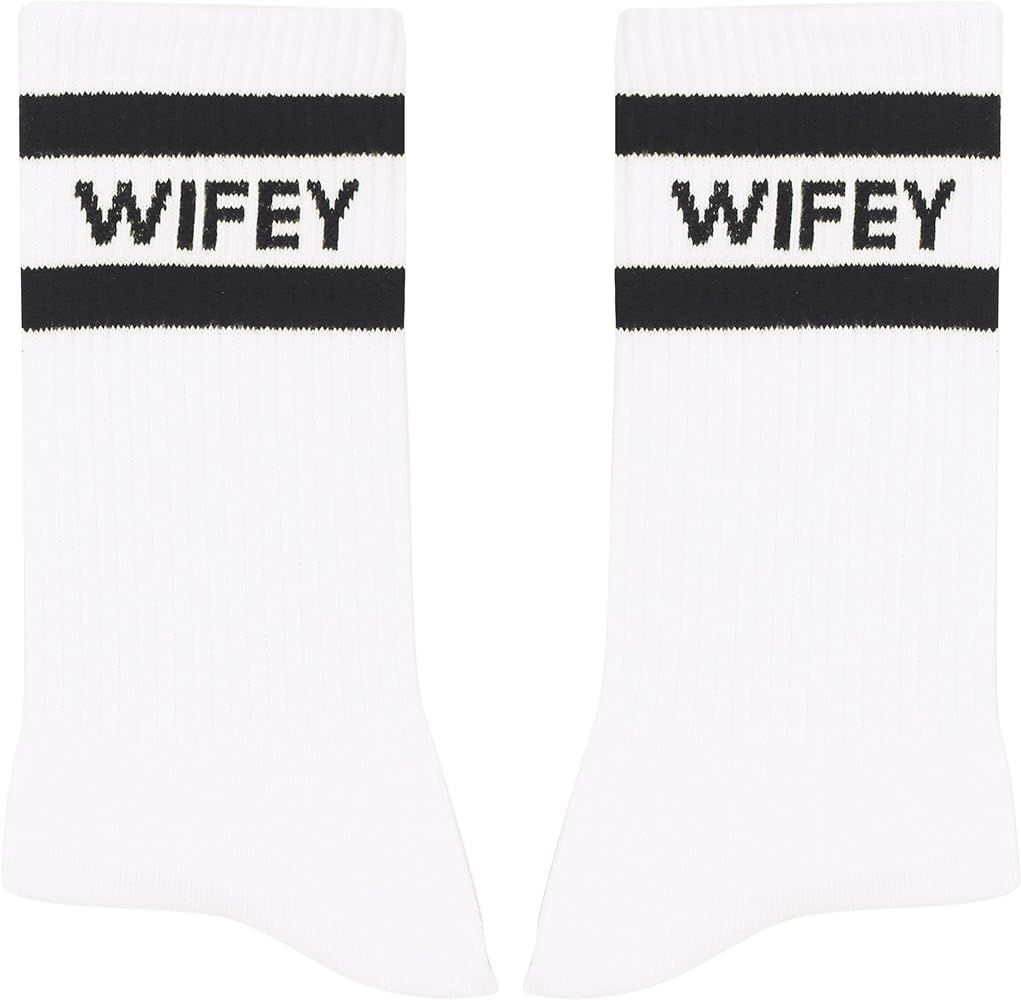 Wifey Socks, Wife Gift, Anniversary Socks, Hers Gift, Couple Gifts.(152) | Amazon (US)
