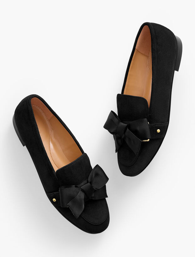Katelyn Suede Bow Loafers | Talbots