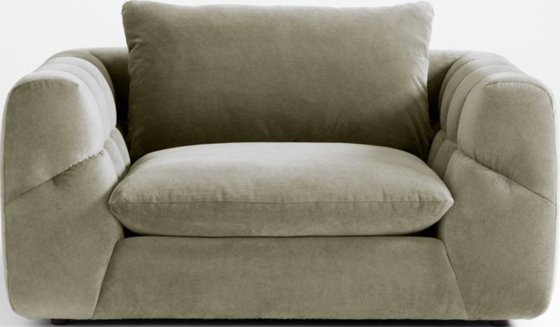 Cambria Green Velvet Chair and a Half | Crate & Barrel | Crate & Barrel