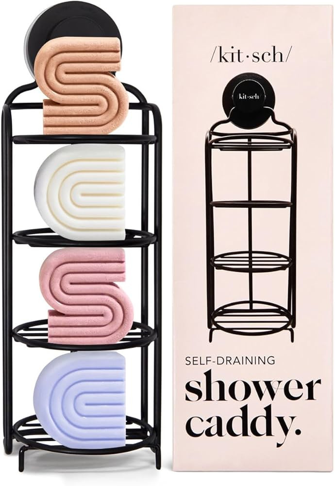 Kitsch Bar Soap Holder for Shower Wall, Rust Proof Self Draining Soap Dish for Shower with Strong... | Amazon (US)
