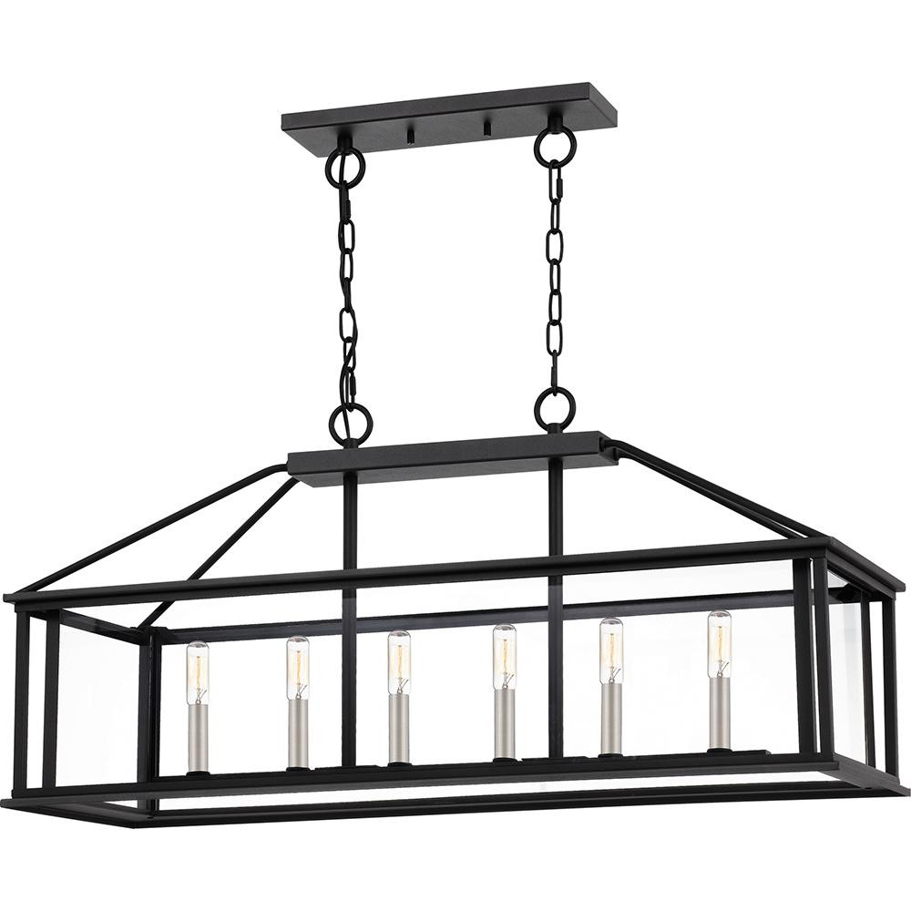 Quoizel Citadel 6-Light Earth Black Chandelier | The Home Depot