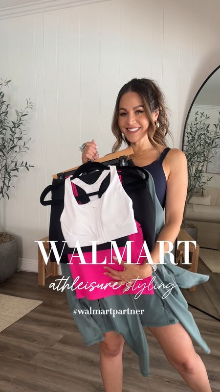 Found the cutest athleisure and workout sets @walmartfashion
These pieces are perfect to incorporate into everyday wear or mix and match! 👏 #walmartpartner #walmartfashion 
Let me know which one is your favorite! 
Sizing info: 
Look 1
Navy blue sports bra / small 
Navy blue shorts/ small 
Look 2
Pink tank top/ XS
Pink shorts / XS
Look 3
Black sports bra tank/ small 
Black tennis skirt / small 
Look 4
White zipper sports bra / small 
Zipper jacket / XS
Leggings / XS
I’m 5’4”/130


#LTKU #LTKFitness #LTKActive