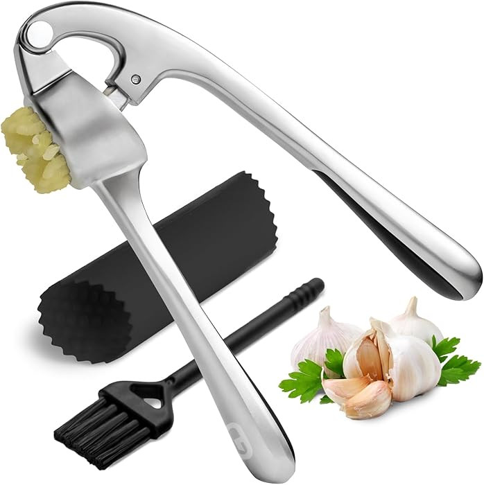 GD Garlic Press Crusher Mincer Tool - Dishwasher Safe & Rust Proof, Easy-Squeeze Garlic Smasher w... | Amazon (US)