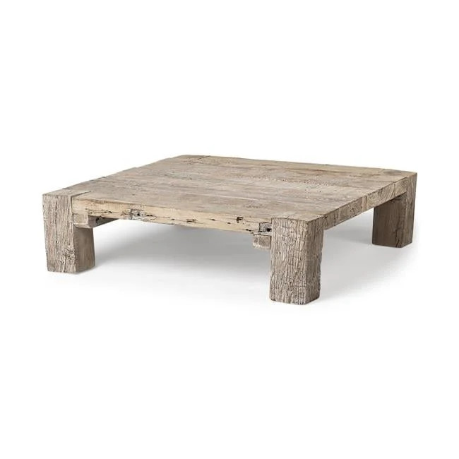 Square Reclaimed Solid Wood Coffee Table | Walmart (US)