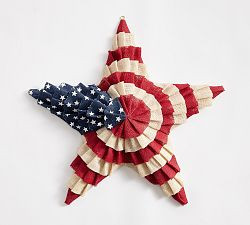 Liberty Outdoor Burlap Star | Pottery Barn (US)