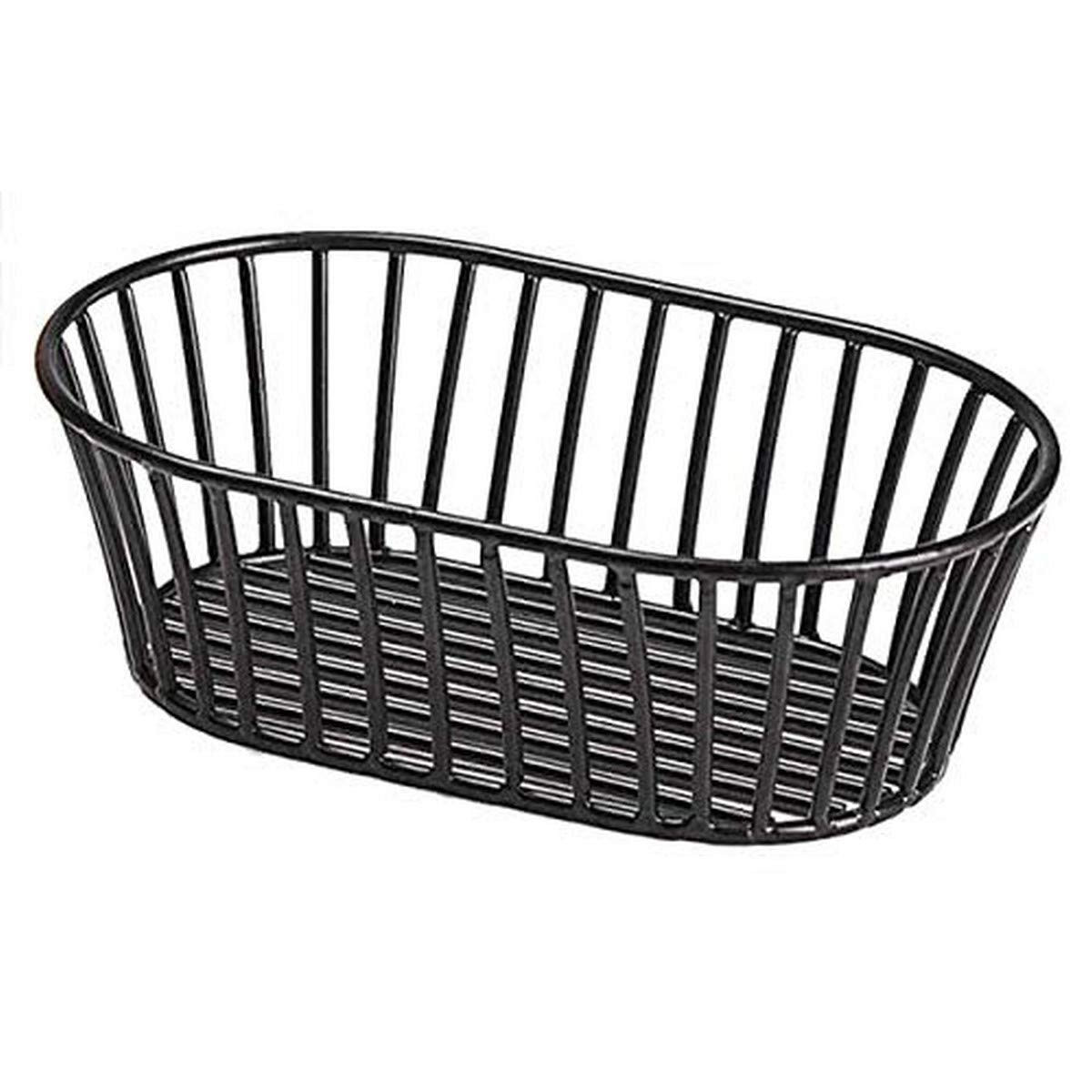 G.E.T. 4-31892 Black 8.5" x 5.5" Stackable Tuscan-Style Oblong Wire Basket Iron Powder Coated Wir... | Amazon (US)