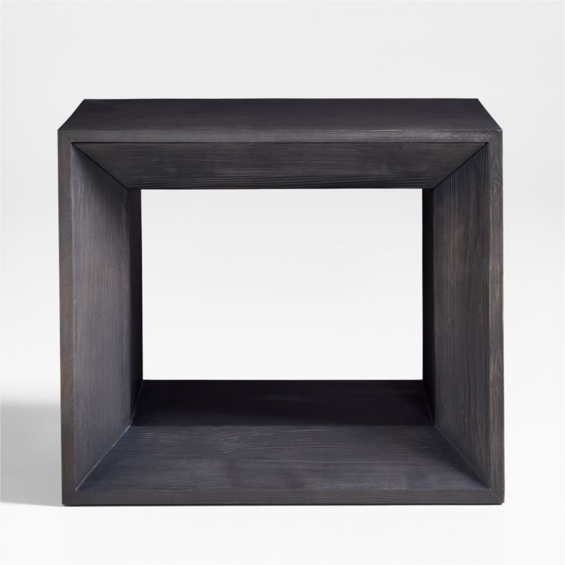 Vernon Ebonized Wood Side Table with Drawer + Reviews | Crate & Barrel | Crate & Barrel