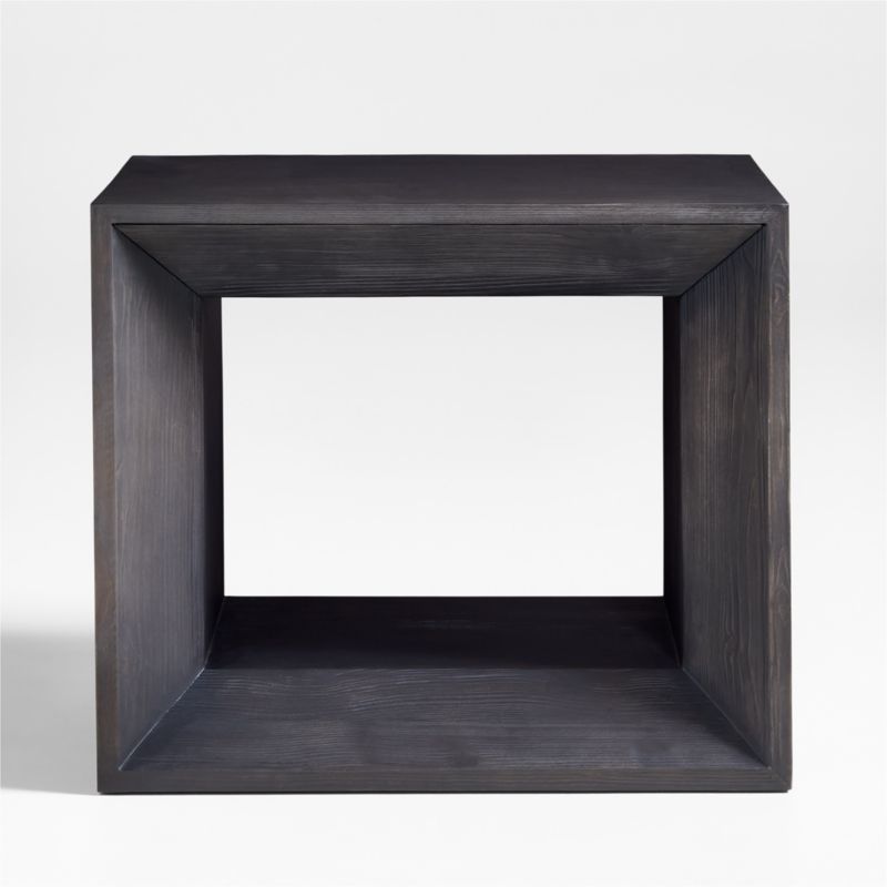 Vernon Ebonized Wood Side Table with Drawer | Crate & Barrel | Crate & Barrel