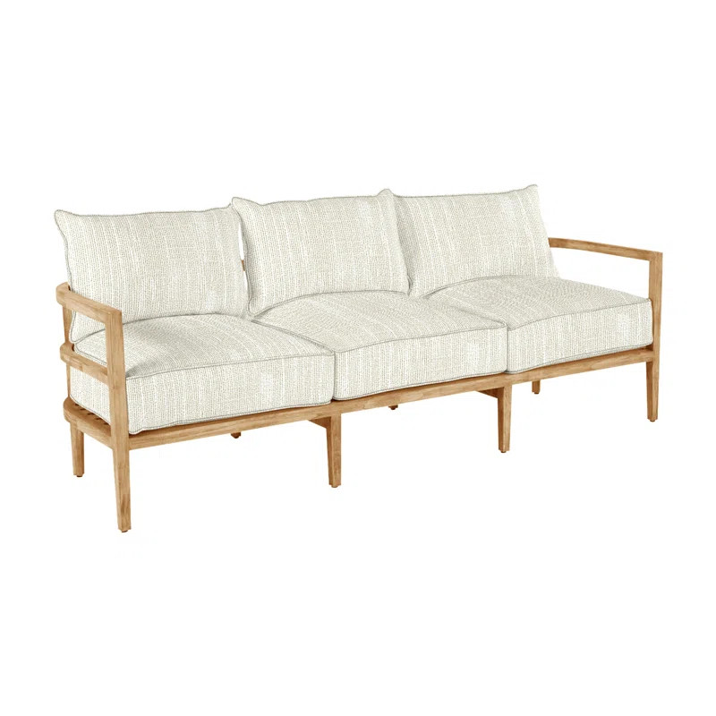 Santa Barbara 87'' Teak Outdoor Patio Sofa | Wayfair North America
