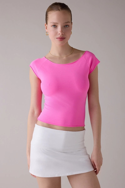 Out From Under Cotton Compression Boatneck Cropped Tee | Urban Outfitters (US and RoW)