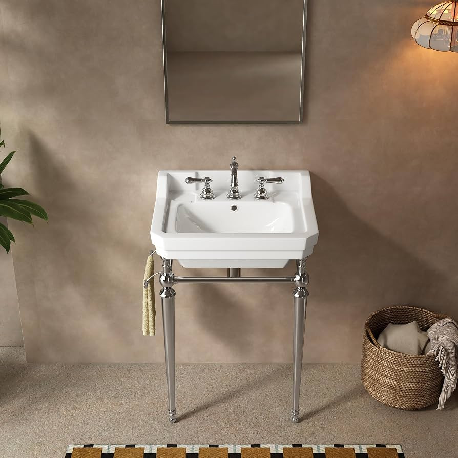 KEIKI 23" Bathroom Console Sink Wall Mounted,Modern Industrial Console Sink | Amazon (US)