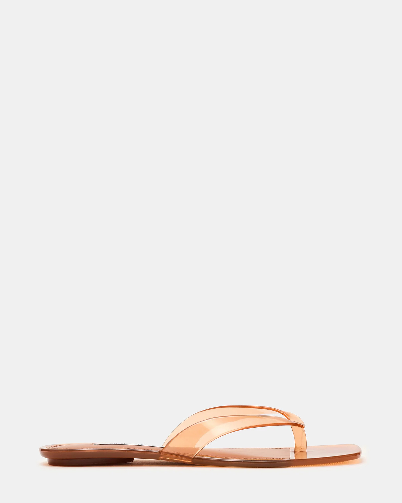 TRELLA Jelly Tan Square-Toe Thong Women's Sandal | Steve Madden (US)