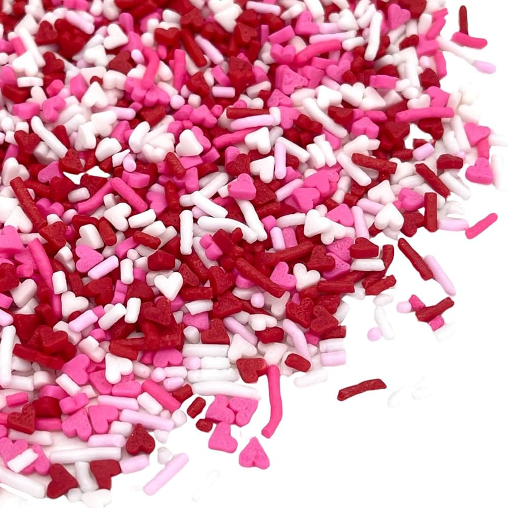 Manvscakes | Valentine sprinkles | Pink and red sprinkles | Jimmies | Cookie sprinkles | Edible s... | Amazon (US)