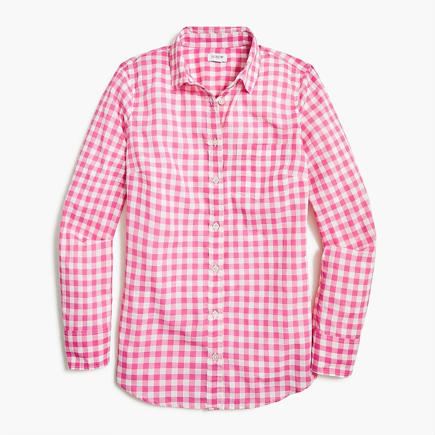 Gingham lightweight cotton shirt in signature fit | J.Crew Factory