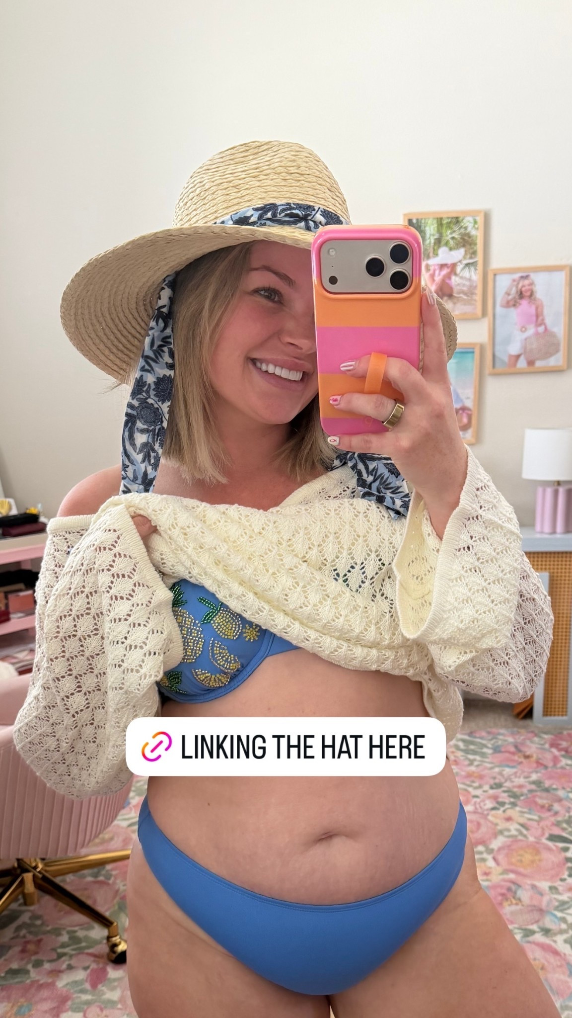 Cute beach hat with removable scarf! Perfect fit changing out to match your swimsuit!!

#LTKSeasonal #LTKMidsize #LTKSwim