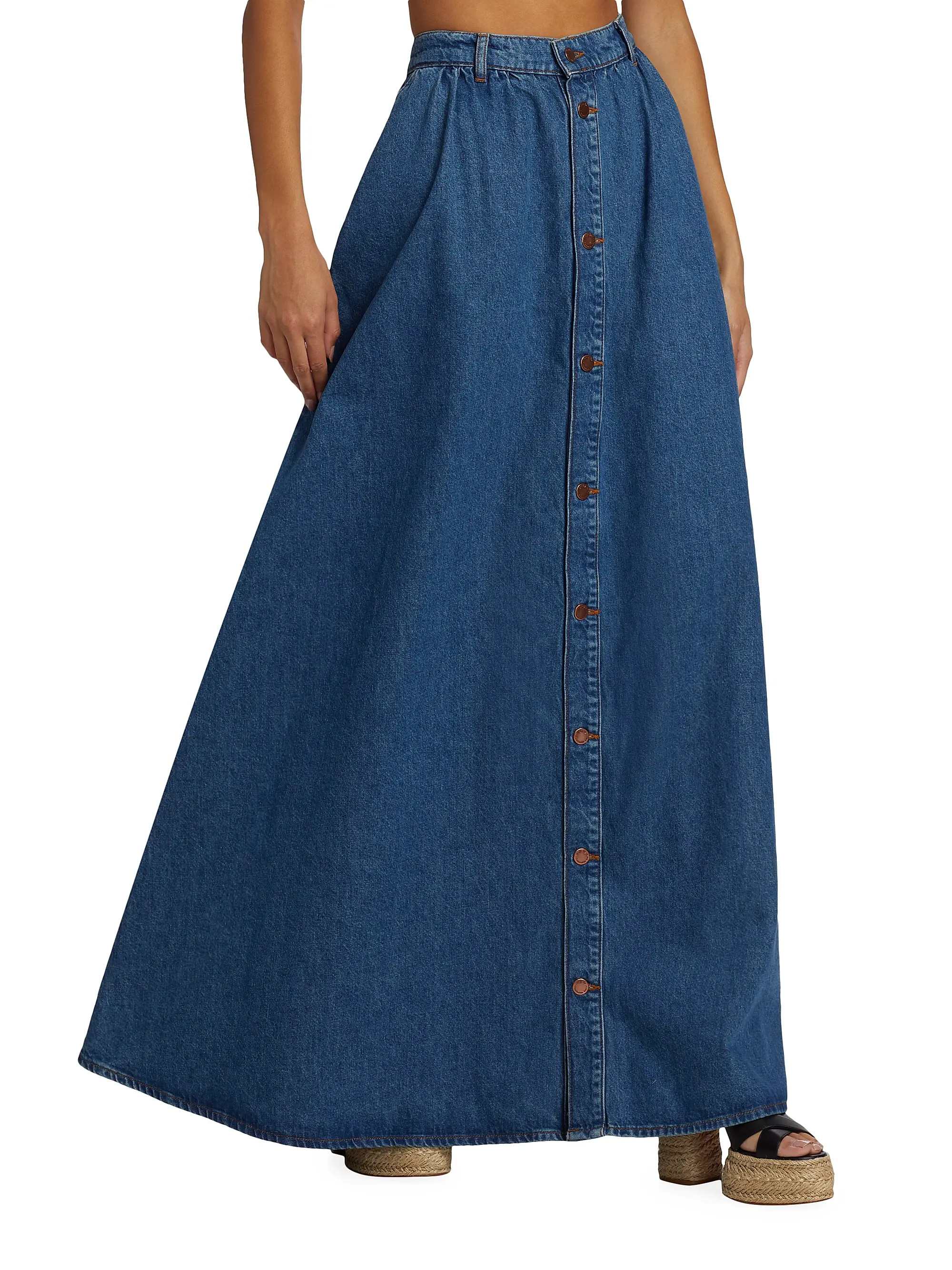 Ms. Corey Denim Maxi Skirt | Saks Fifth Avenue