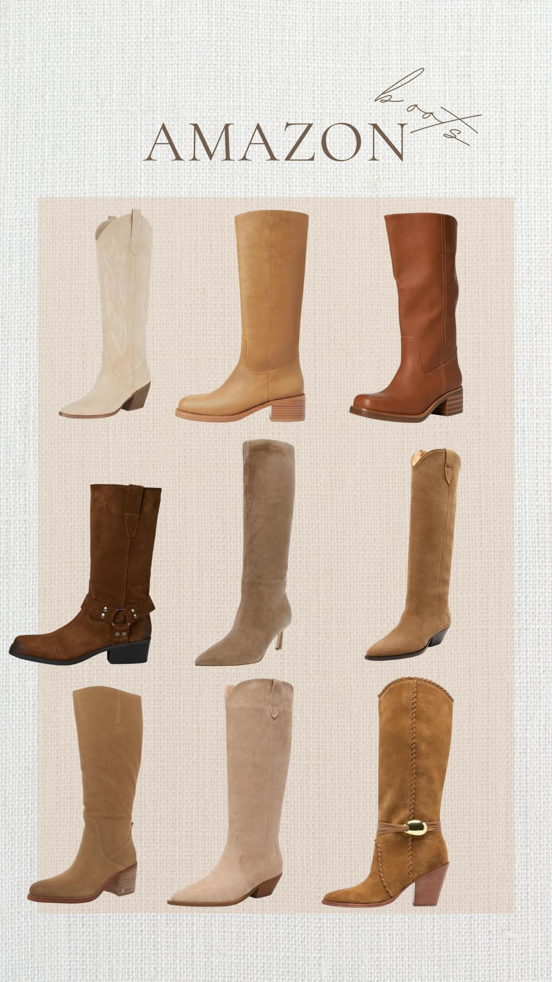 XBKXMK Suede Cowboy Boots for Women Pointed Toe Knee High Cowgirl Boots Chunky Heel Western Boot ... | Amazon (US)