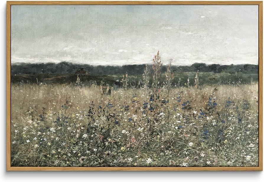 WITCOLOR Framed Large Canvas Wall Art, 16×24in Vintage Wall Art Decor for Living Room Retro Natu... | Amazon (US)