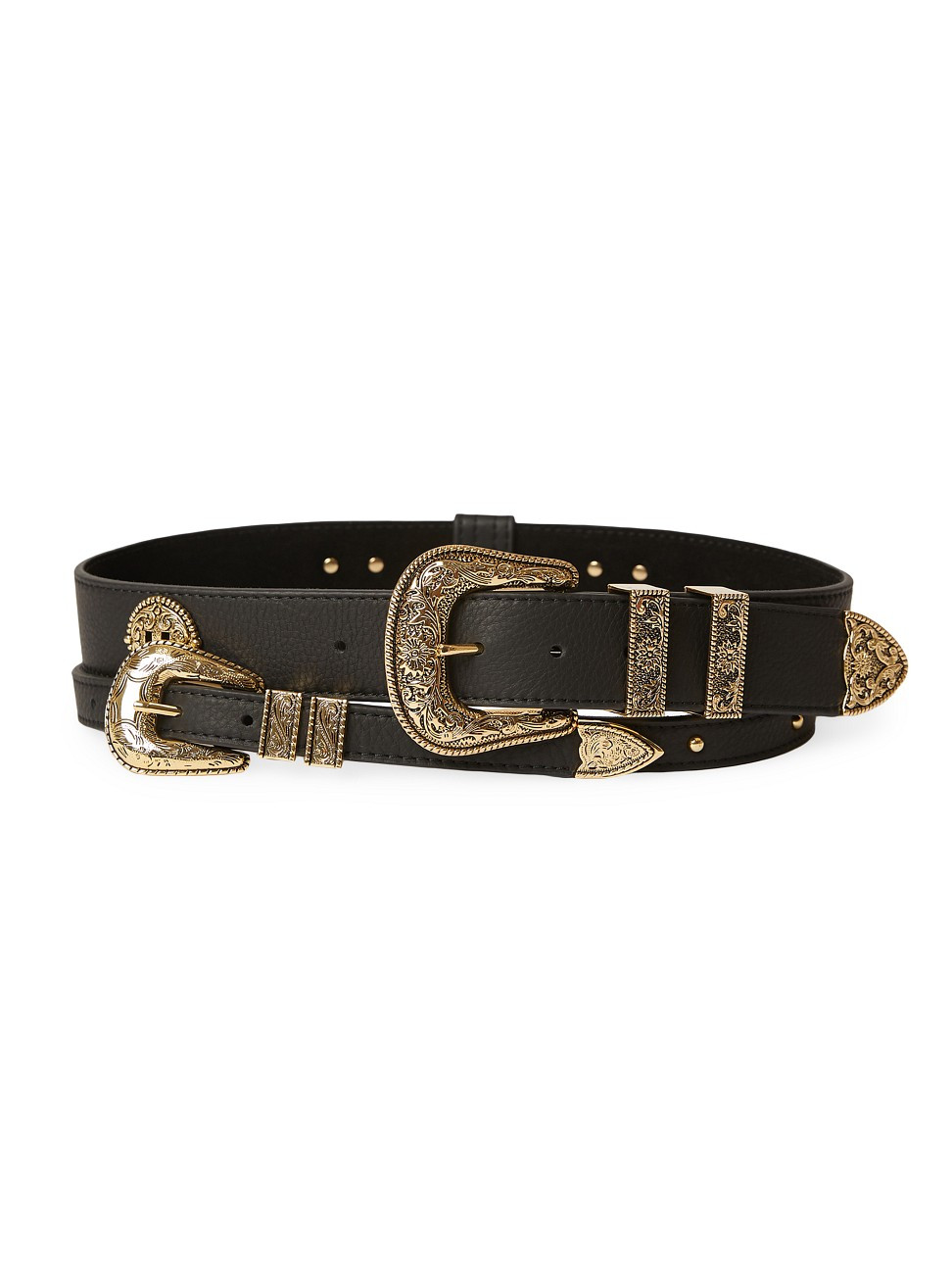 Women's Welsey Leather Western Belt - Black Gold - Size XS - Black Gold - Size XS | Saks Fifth Avenue