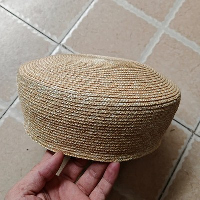 Straw Solid Pillbox Beret Women Summer Woven Party Church Derby Sun Hat | eBay US