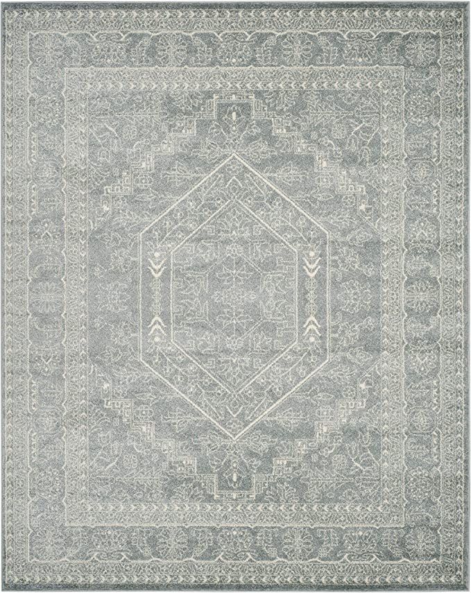 Safavieh Adirondack Collection ADR108T Slate and Ivory Oriental Vintage Medallion Area Rug (8' x ... | Amazon (US)