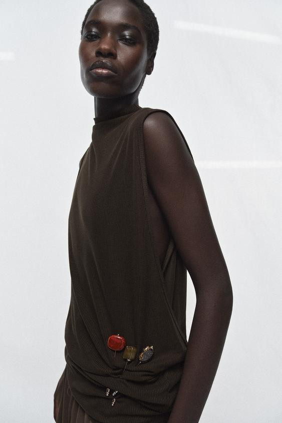 3-PACK OF PIN BROOCHES WITH STONES | Zara UK