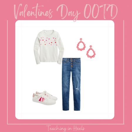 Valentine’s Day OOTD! How cute is this little outfit? Perfect for work or a casual Valentine’s Day brunch. 😘 

Valentine’s Day
Valentine’s Day OOTD
Pink hearts 
Pink and white sneakers
Pink earrings



#LTKSeasonal #LTKworkwear #LTKstyletip