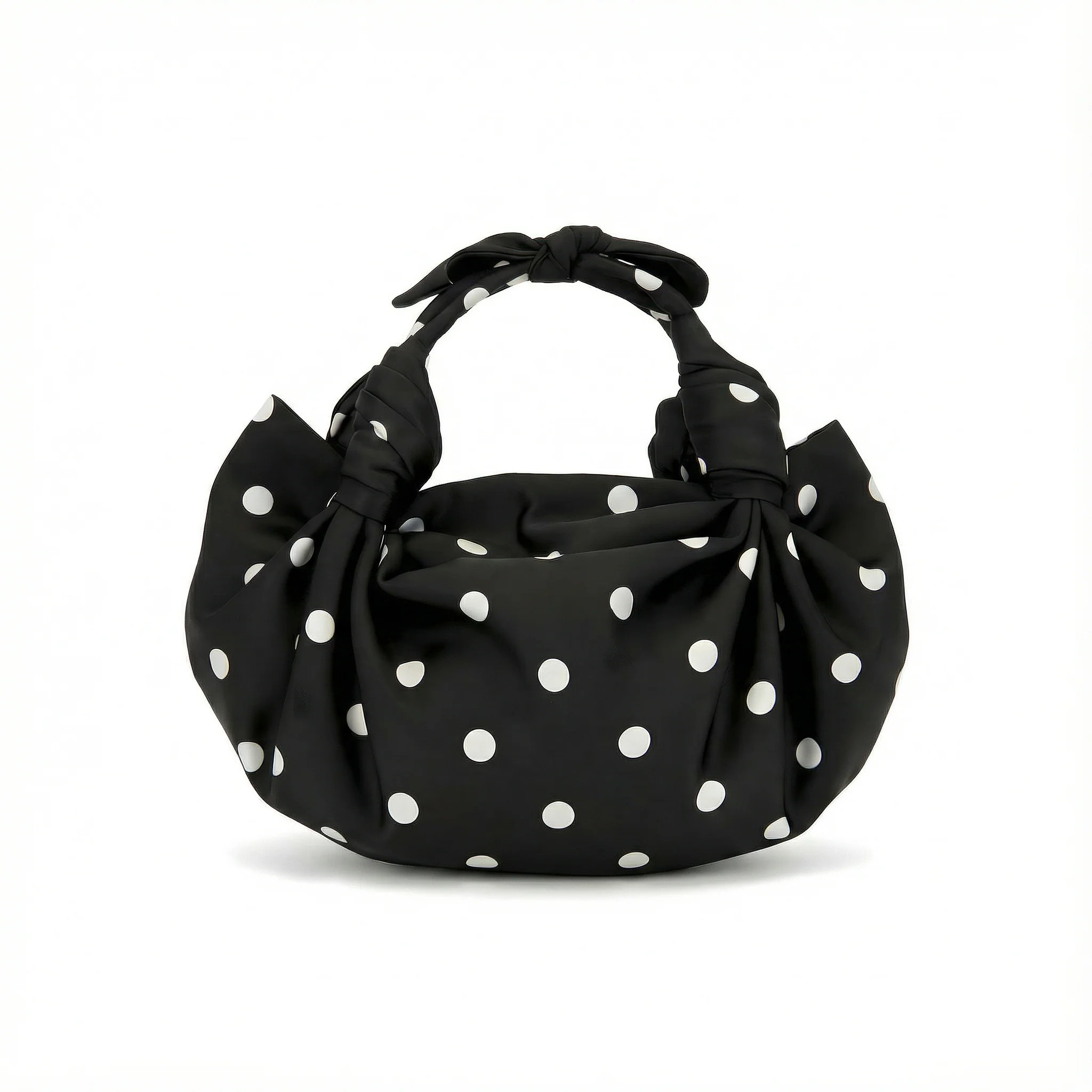 LIMITED EDITION BLACK AND WHITE POLKA DOT NLA KNOT BAG | NLA Collection
