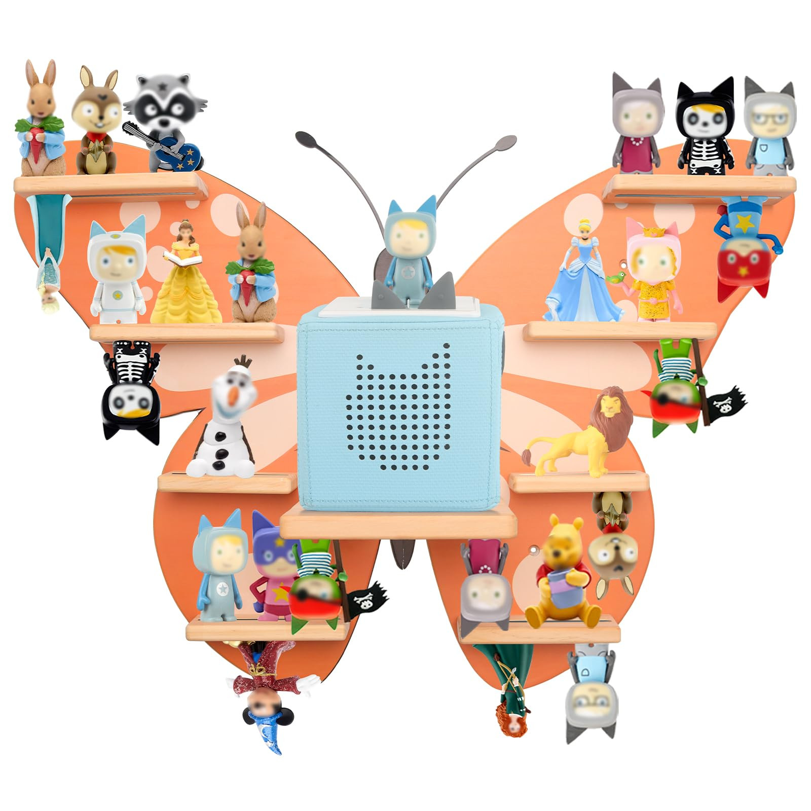 Butterfly for Tonies Box 1/2 Tonies Figures Organizer Storage Shelf Wall Mounted, Magnetic Displa... | Amazon (US)