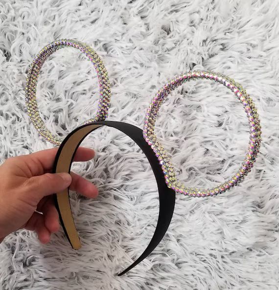 Rhinestone Rings 3D Mouse Ears All Sides Covered With | Etsy | Etsy (US)
