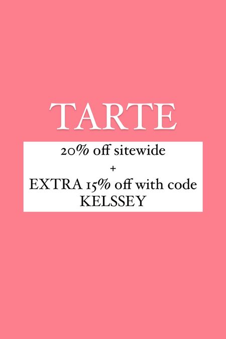 Tarte sale! Get an extra 15% off with code kelssey 

#LTKunder50 #LTKbeauty #LTKsalealert