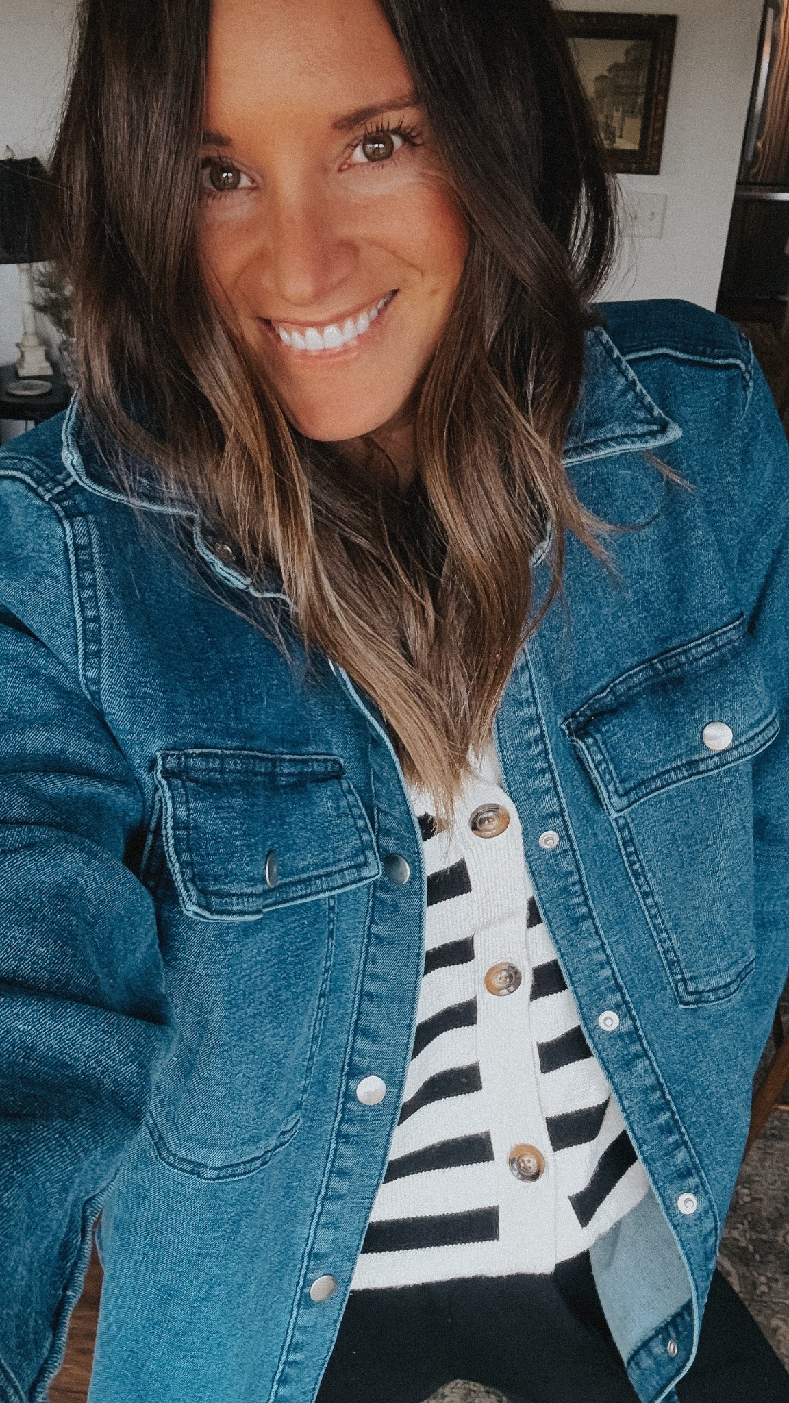 The perfect striped sweater and denim jacket! 
#denimjacket #denim #stripedsweater #stripe #ootd #outfit #seasonaloutfit

#LTKWorkwear #LTKGiftGuide #LTKSeasonal
