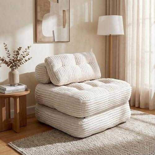 Boneless Chair, Folding Sofa Bed with Pillow Sleeper Sofa with Back Support, Sleeper Chair Portab... | Amazon (US)
