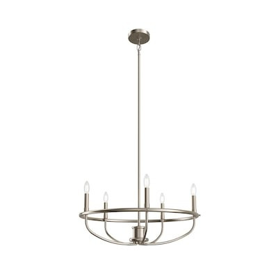 Kichler  Bethel 5-Light Brushed Nickel Modern/Contemporary Chandelier | Lowe's