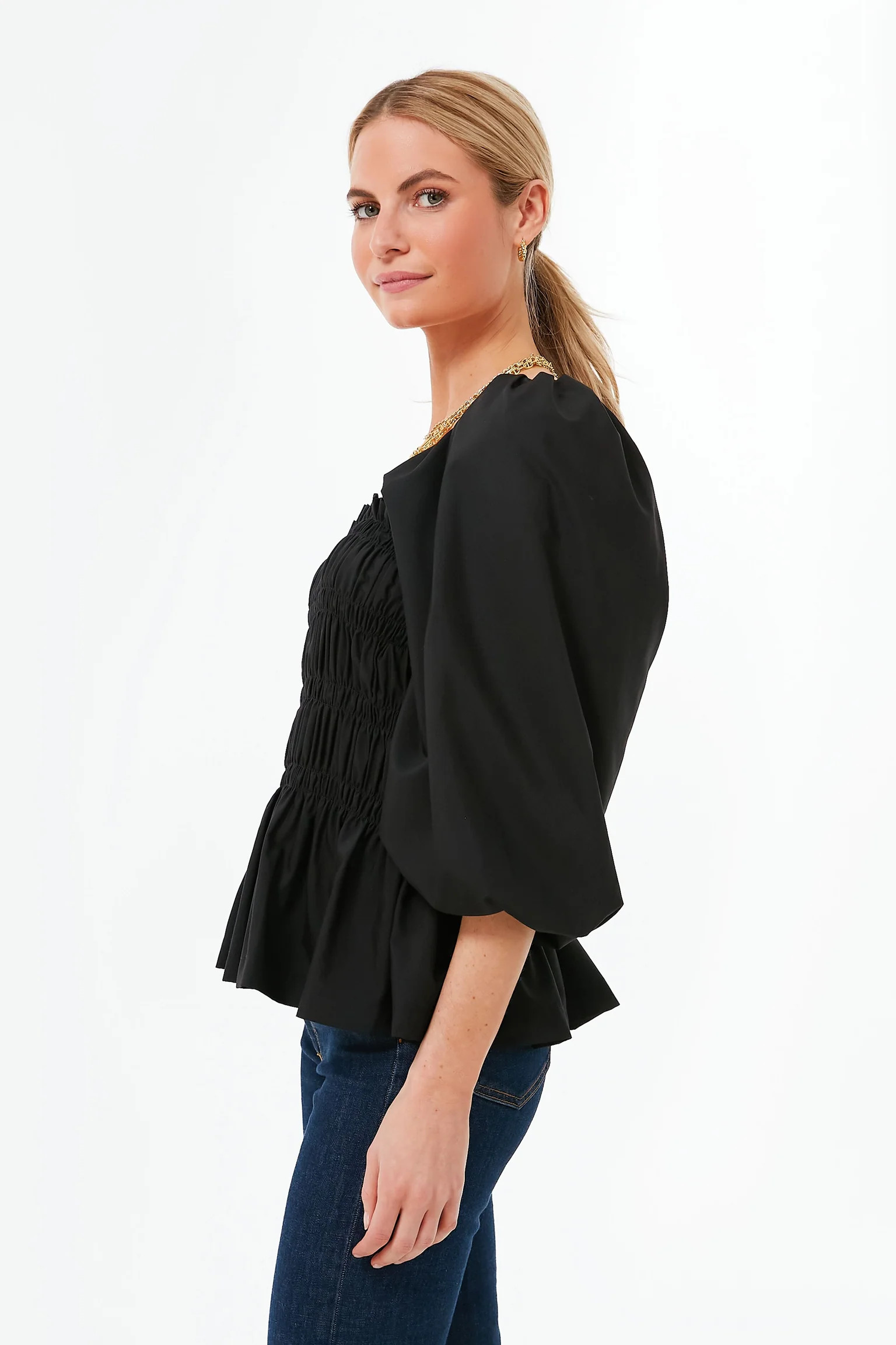 Black Annabelle Blouse | Tuckernuck (US)